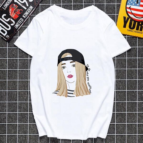 

2020 new t-shirt printed harajuku t shirt women fashion pretty girl summer tshirt o-neck short sleeve white female clothing