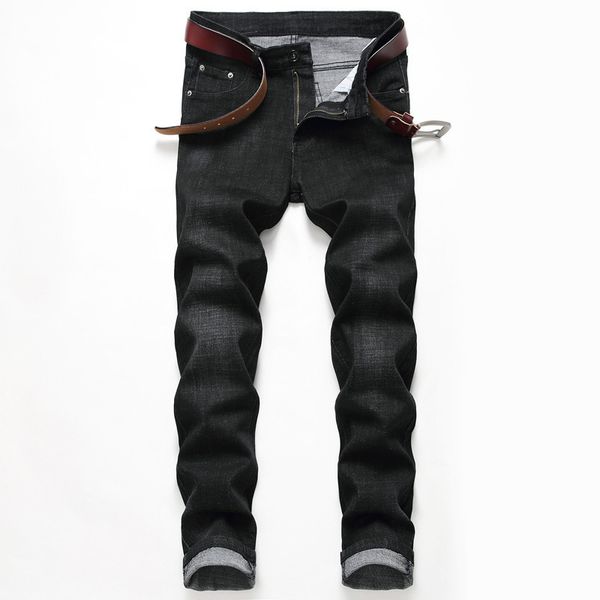 

mens designer jeans slim small fashion casual straight long pants, Blue
