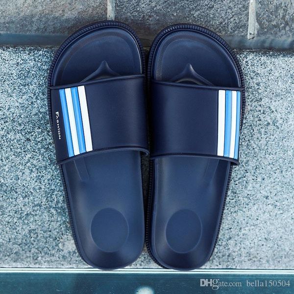 

new designer slipper gear bottoms mens striped sandals causal non-slip summer huaraches slippers flip flops slipper beach sandals, Black