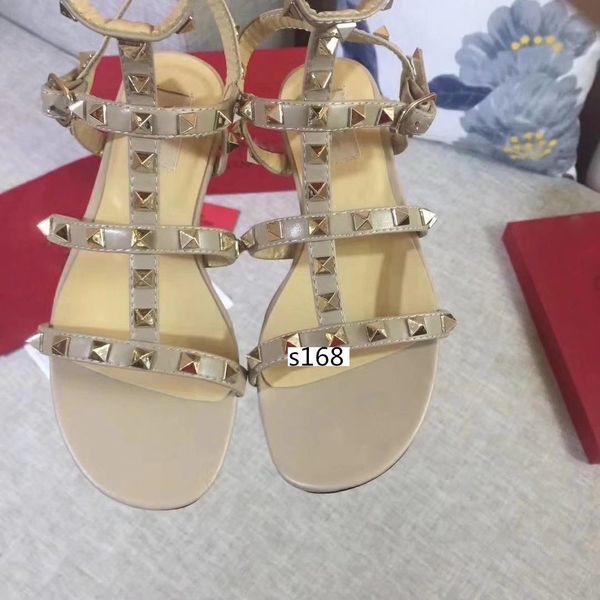 

latest design style leather women stud sandals slingback fashion rivets shoes 6 colors, Black