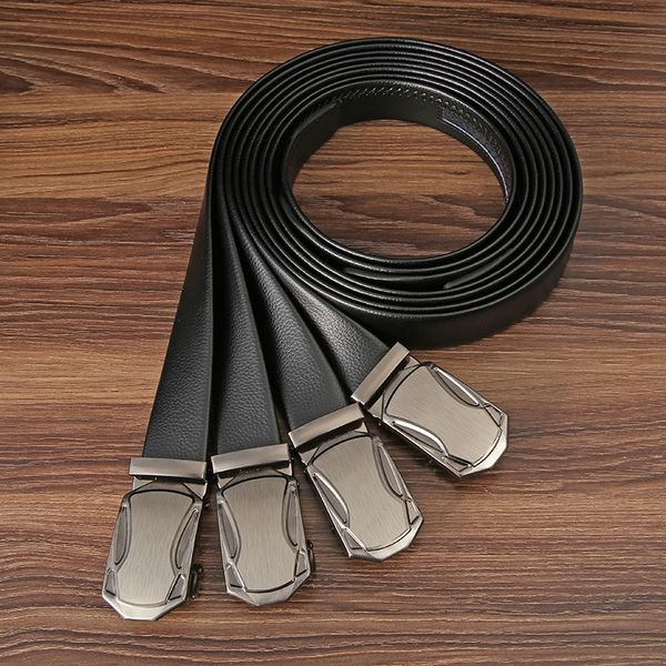 

men's belt network sports car iron buckle simple scratch resistant edge young personalized belt, Black;brown