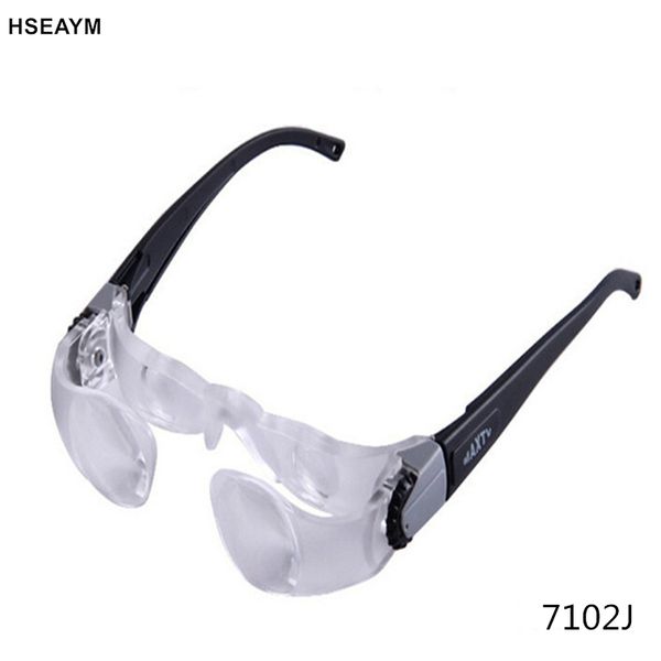 

hseaym 2.1x 300 degrees moypic glass watching tv eye glasses magnifier look computer headband magnifying glass loupe telescope