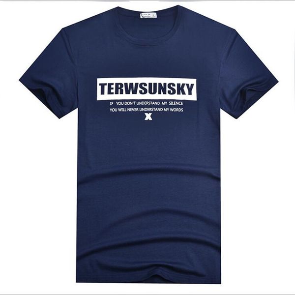 

terwsunsky summer men outdoor gym sport short-sleeve cotton t-shirts td066, Black;red