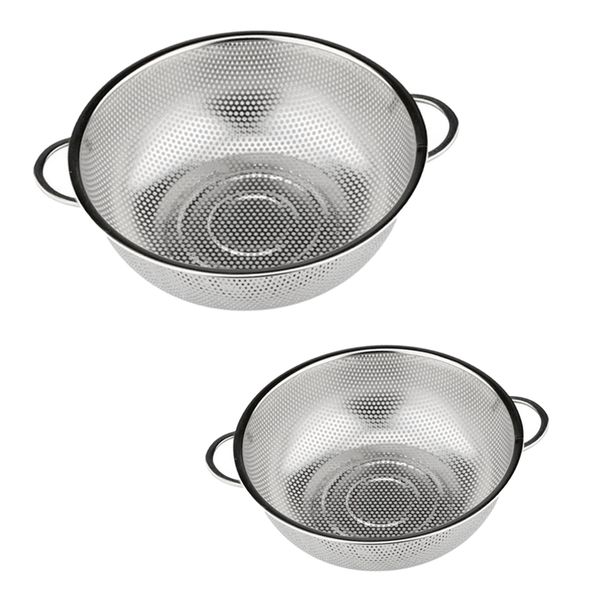 

2pcs strainer food sieve fruit washing bowl noodles drainer basket kitchen