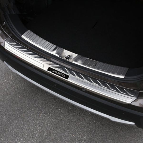 

stainless steel internal external rear bumper protector sill trunk tread plate trim fit for mitsubishi outlander 2016
