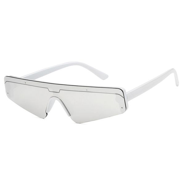 

mincl/fashion cool one-piece sunglasses trend personality sunscreen glasses men and women irregular decorative sun glasses yxr, White;black