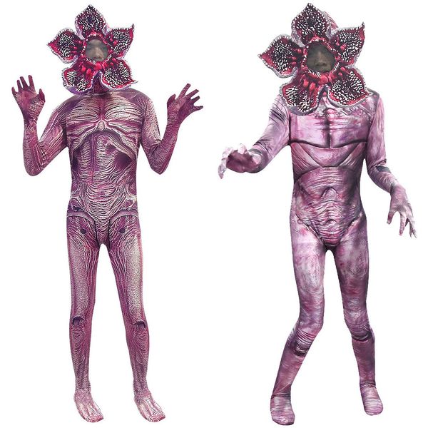 

2019 new arrival halloween supplies cosplay costume zombie children spoof dance party cannibal flower mask tight clothes, Blue