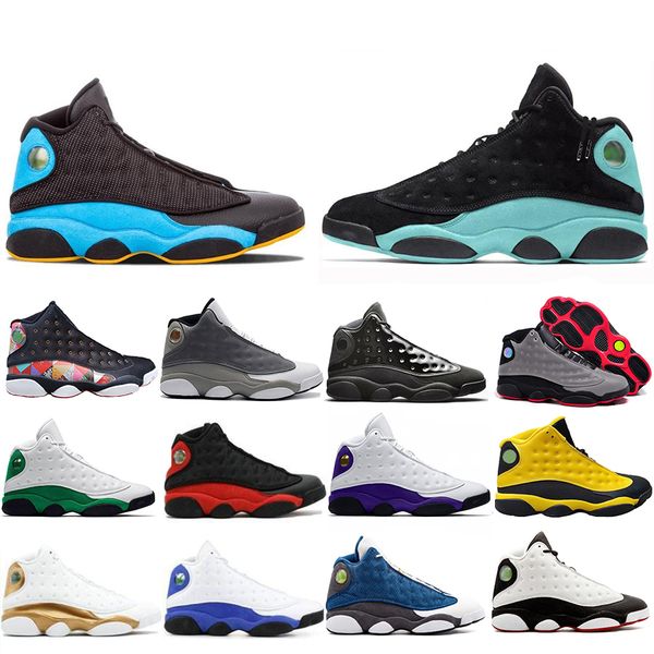 

new arrival island green lucky green rivals 13 13s basketball shoes og cny cap and gown atmosphere grey flint mens trainers sport sneaker, White;red