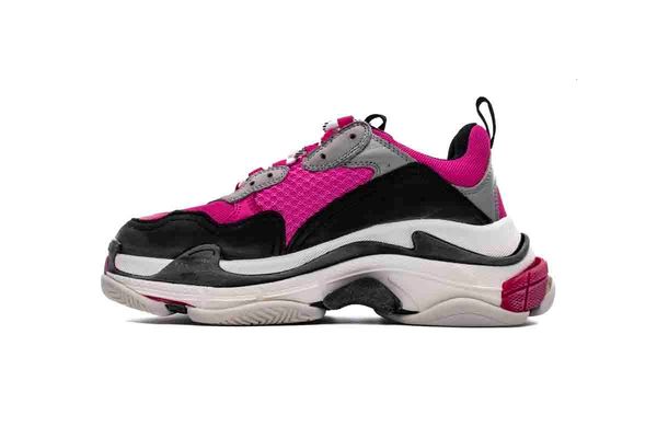 

2019 designer shoes fashion paris 17fw triple s sneaker pink run dad shoes women size 35-39