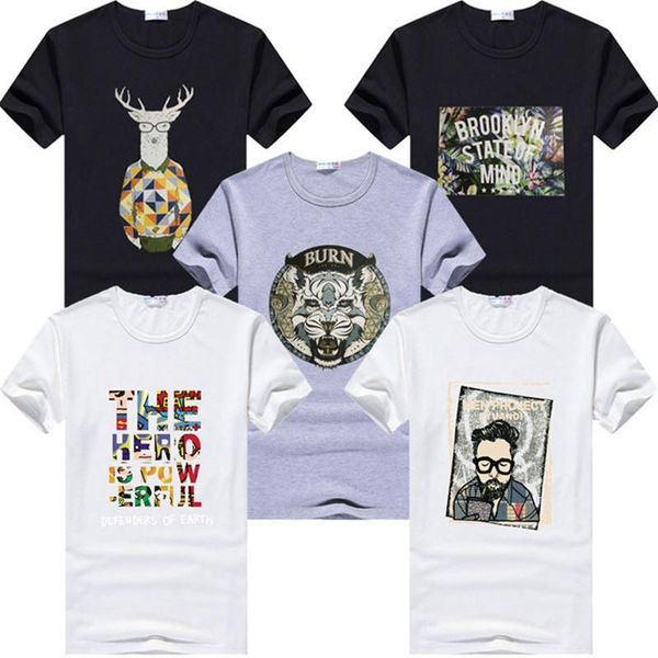 

2020 men's quick-drying men's half sleeve t-shirt printing men short sleeve men's korean version of slim tide male bottoming shirt