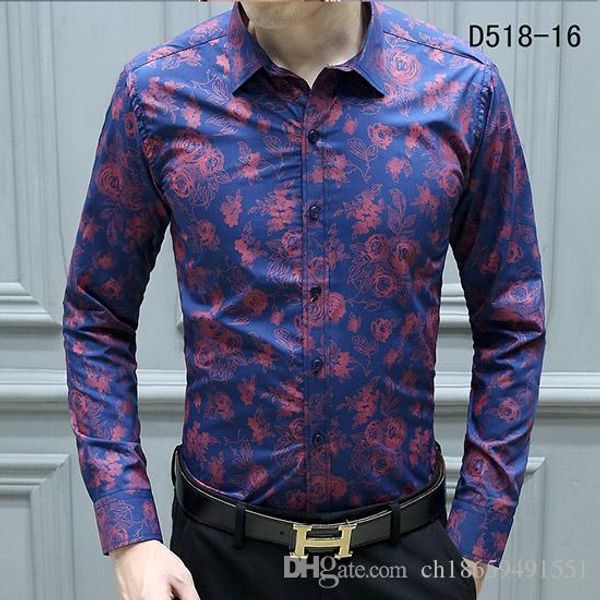

new fashion designer slim fit shirts men 3d medusa gold floral print mens dress d l shirts long sleeved business casual shirts males clothes, White;black