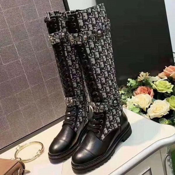 

2019 women luxury boots brand fashion casual shoes leather spring autumn brand leather ankle long boots 04