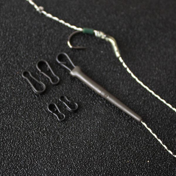 

100pcs carp fishing accessories quick change connector snap kwik link multi-purpose clip type c clip fishing hook connector