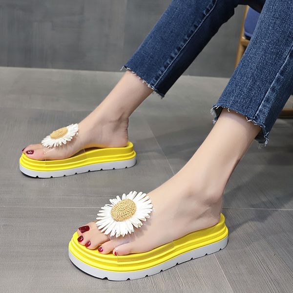 

flat shoes female low slippers casual platform slipers women glitter slides soft 2020 jelly rubber bonded leather pu, Black