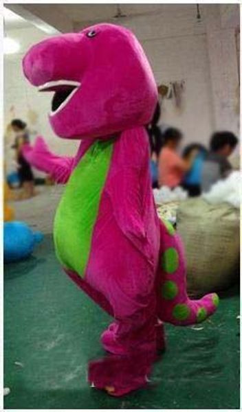 2019 Vendita diretta di fabbrica Barney Dinosaur Mascotte Costume Film Caratteria Barney Dinosaur Costumi Salia