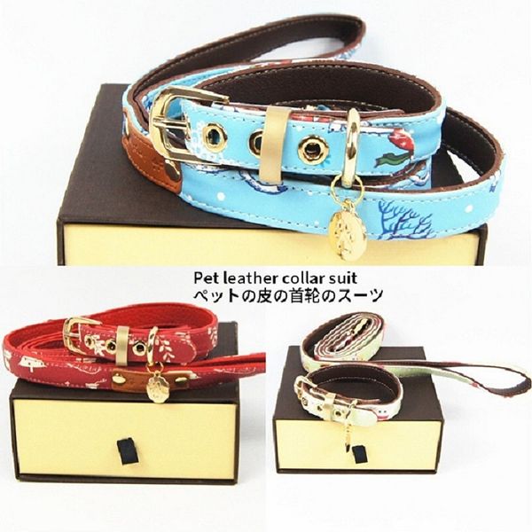 

dog collar dog leash suit leather pet collar 3 size 3 colors christmas snow man