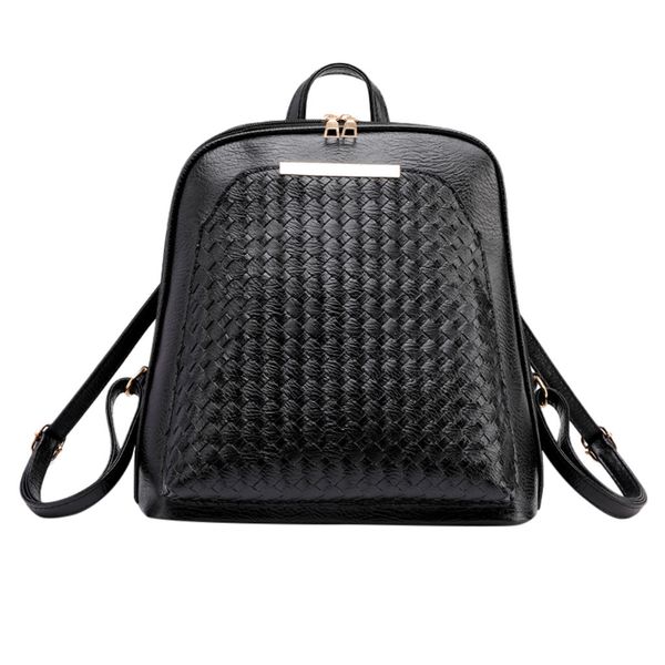 

ocardian backpack travel women new fashion casual pu leather double zipper school weaving printing shoulder bag dropship a13