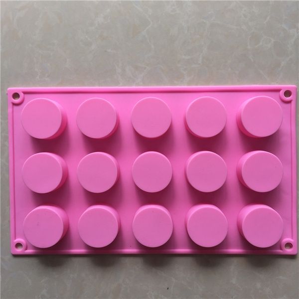 

15 round silicone cake mold cylinder handmade soap moulds ice cube tray cake pudding mould d626 other bakeware