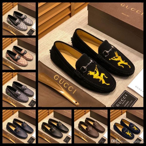 

21ss mens loafers leather italian men shoes casual luxury brands summer men loafer man moccasins breathable slip on boat shoes black yetc6