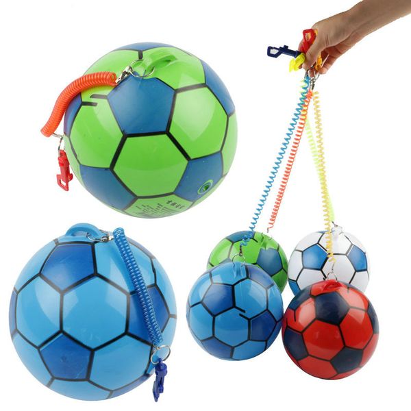 

DHL 20pc NEW Inflatable Football With String Sports Kids Toy Ball Juggling Ball Outdoor kindergarten clap the ball Decompression toys
