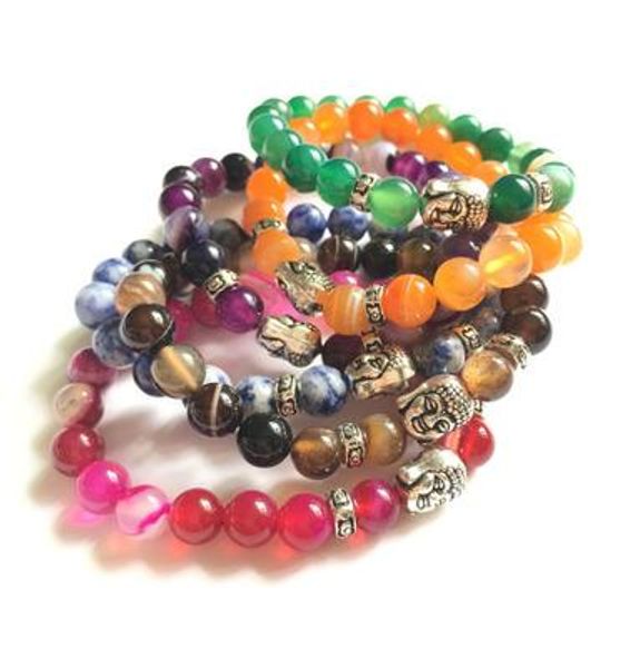 

royal tiger eye men's bracelet beads natural stone bracelet buddha stretch charm chakra for jewelry lava stone bracelets, Black