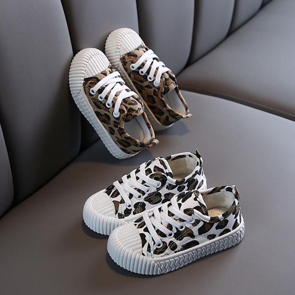 

casual girls boys canvas shoes printed leopard solid fashion children shoes non-slip autumn kids sneakers sport eur 21-38, Black;red