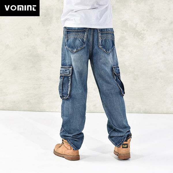 

large size 42 40-28 5xl- hip hop jeans men famous designer brands skateboard denim skateboard jean man spring 2020, Blue