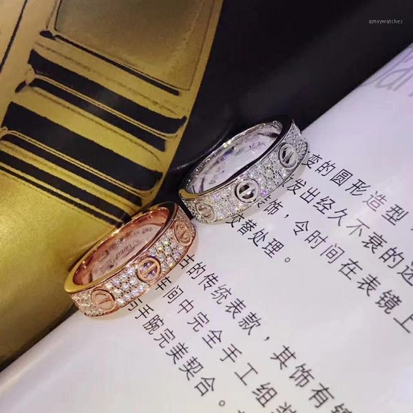 

rings starry ring jewelry 925 sterling silver for women's high jewelry christmas party gift size 6781