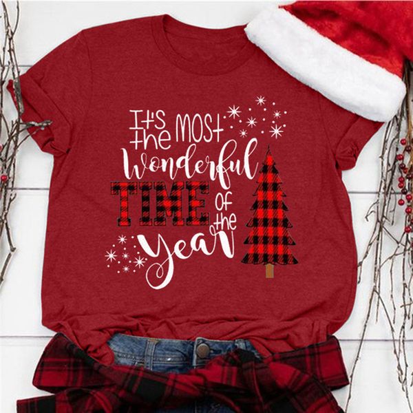 

shirt mujer kawaii graphic t hipster christmas fashion women cute plaid merry tshirt tee camiseta 2019 wmnjv, Black