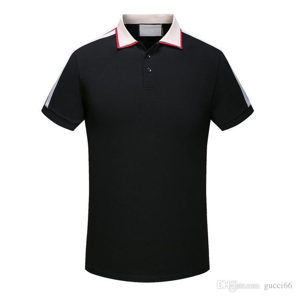 

brand new высокое качество весна лето осень роскошные дизайнерские повседневные поло футболки тройники поло мужская рубашка змея пчела цвето, White;black