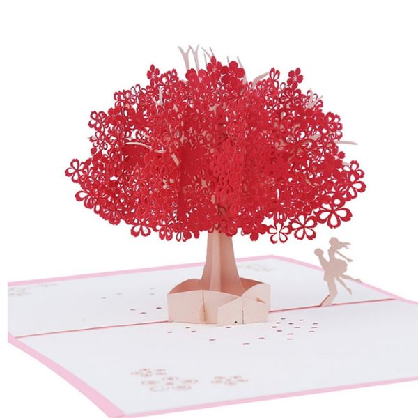 

3d tree couple up greeting cards happy birthday lover valentines anniversary h55e