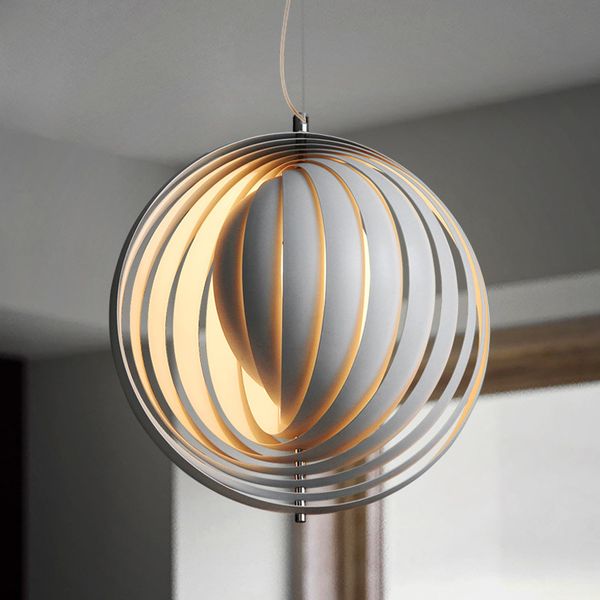 

italy designer rotary moon pendant lamps living room light modern minimalist l restaurant cafe bar circle pendant light