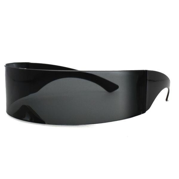 

fashion shield black sunglasses futuristic windproof visor sun glasses for men women shades eyewear uv400 hot, White;black