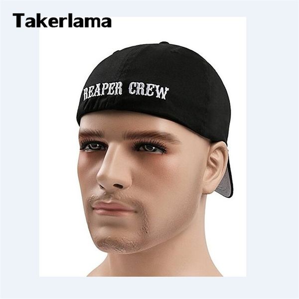 

takerlama soa sons of anarchy for reaper crew fitted baseball cap hat embroidered hat black, Black;white