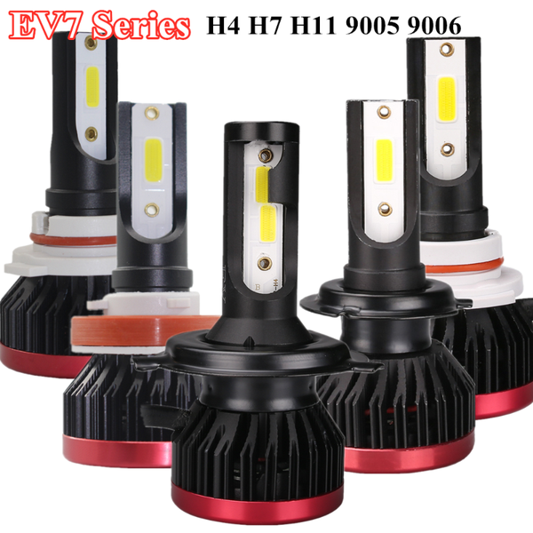 

h7 h4 car led headlight bulbs h11 h8 h9 9005 9006 hb4 hb3 72w 10000lm 6000k 12v auto mini head lamp cob fog light