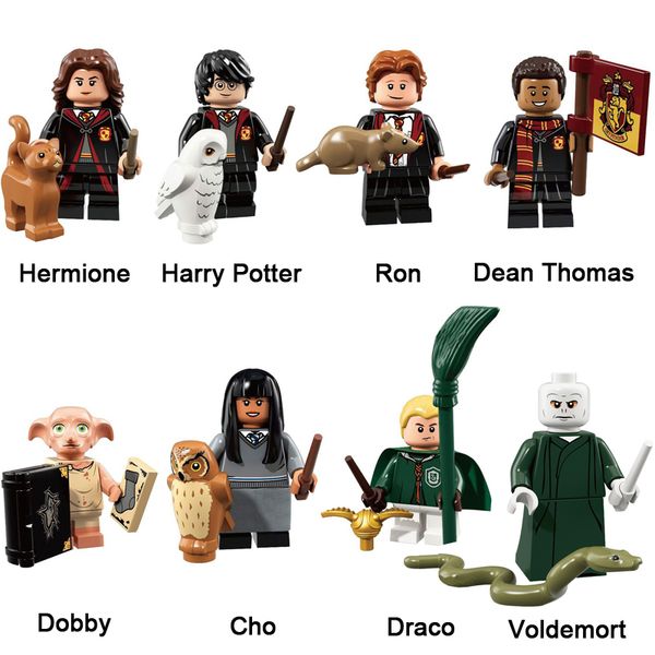 

harry potter mini action figure hermione granger ron weasley voldemort dean thomas dobby draco malfoy cho chang building blocks toy