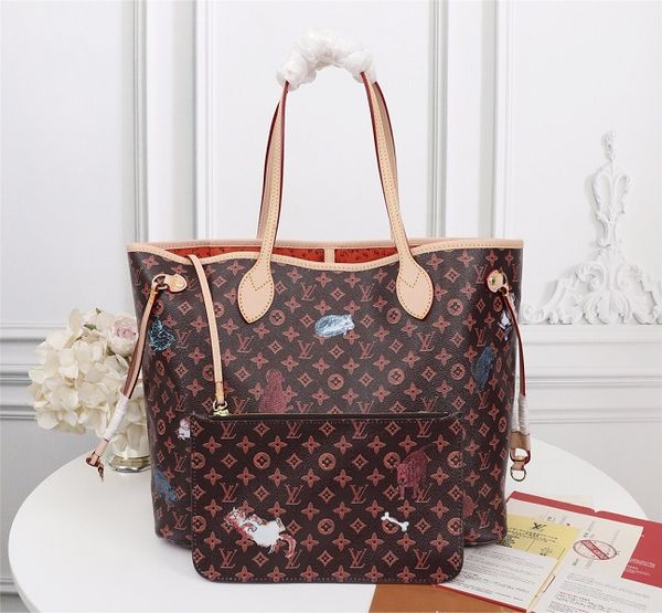 

Original 2019 never full cowhide real leather handbag color leather hopping bag never ingle houlder bag