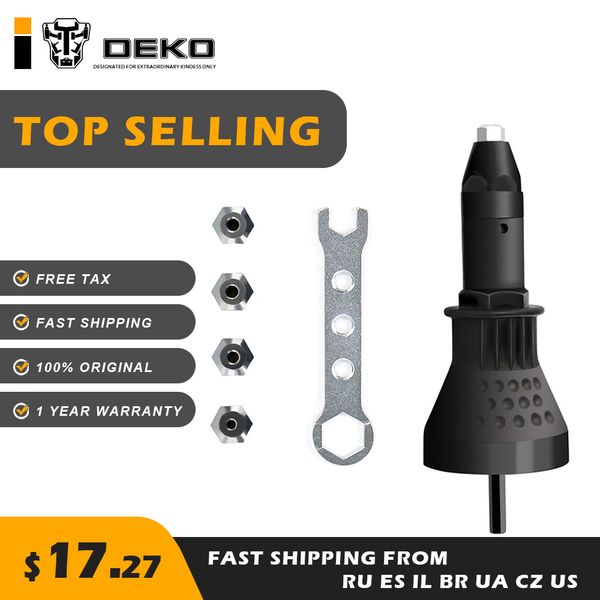 

электрическая заклепка deko для работы с гайкой и электрическим сверлом