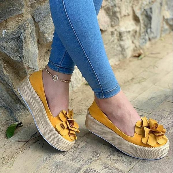 

puimentiua 2019 floral flats women shoes casual shoes woman spring platform sneakers slip on leather suede ladies loafers plus, Black