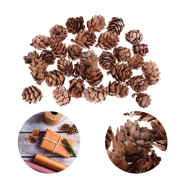 

90 pieces vintage real natural small pine cones pinecone for p props decoration christmas xmas wedding party ornament