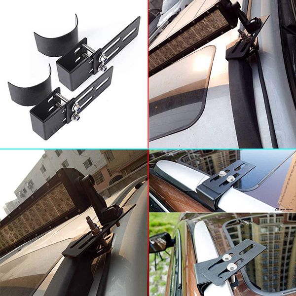 

2pcs светодиодные бар багажники кронштейн non-slip driving light зажим зажим монтажными кронштейнами универсальный для внедорожников внедоро