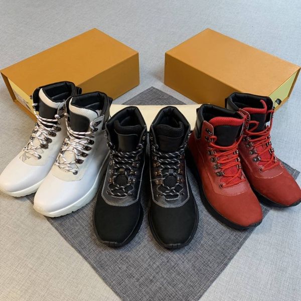 

2019 designer shoes men and women air casual shoes red/black/white genuine leather flat bottom casual shoes ing