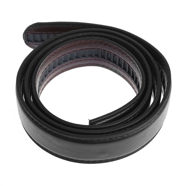 

men's faux leather automatic business belt replacing waistband without buckle black waist belt, Black;brown