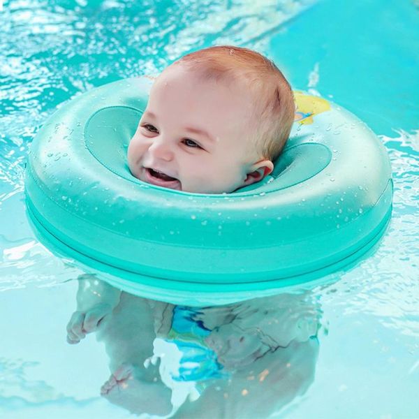 

safety infant kids non inflatable floating ring round no need pump air baby bath circle neck swim trainer swimming accessories