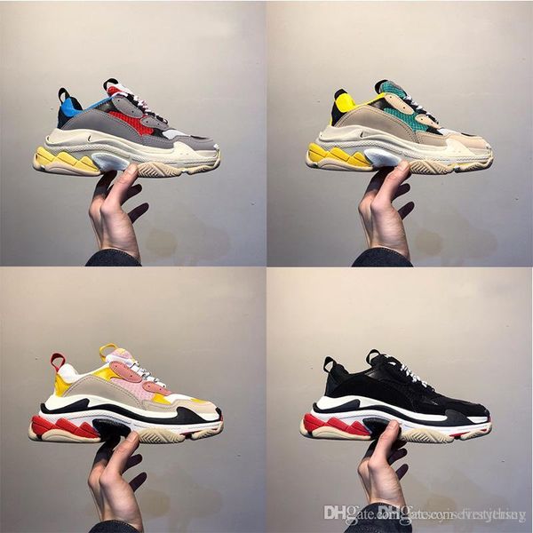 

2020 new fashion triple s casual shoes 17fw triple-s dad for men women black red sports mens trainers designer sneakers size36-45