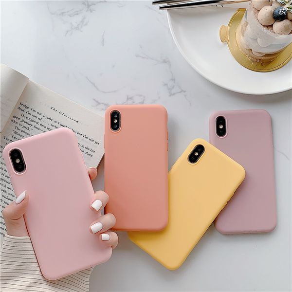 

ультра тонкий стильный корпус конфеты цвет для iphone 11 про х хс хз макс 7 8 6 плюс симпатичные красочные матовый силиконовые мягкий тпу че