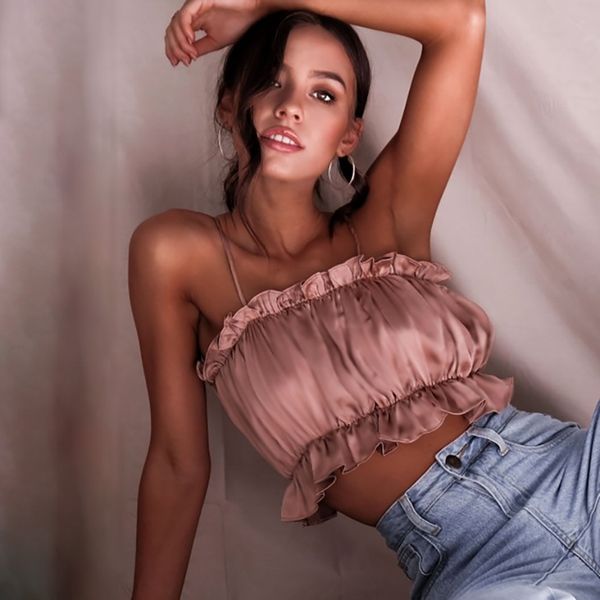 

fashion summer shirt bilayer sleeveless chiffon blouse loose casual vest women lady crop tank blouse cropped feminino, White