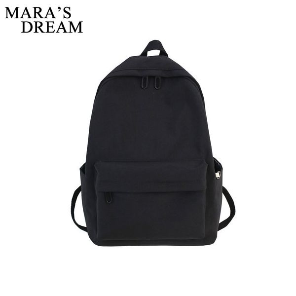 

mara's dream 2020 new pure color backpack fashion large capacity outdoor travel bag pure color nylon backpack
