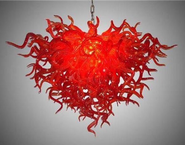 

latest lamps design contemporary fathionable red hand blown glass fashion style art deco lighting chandelier
