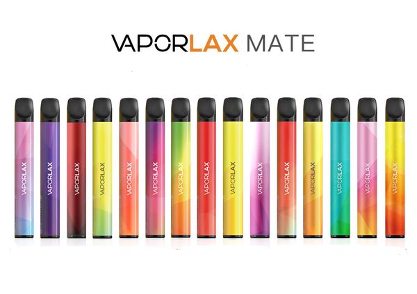 

Vaporlax Disposable Device Electronic Cigarette 500mAh Battery 3ml Ejuice Pre-filled Pod Disposable Vape 800 Buffs Vaporizer 18 Colors